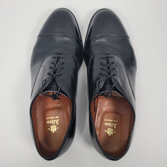 Alden 907 Straight Tip Bal Oxford Men's Black Leather Cap Toe Shoes US Size 11.5 - Picture 5 of 8